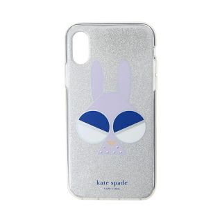 ケイトスペードニューヨーク(kate spade new york)の新品 ケイトスペード kate spade スマートフォンケース GLITTER MONEY BUNNY シルバーマルチ(iPhoneケース)