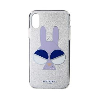 ケイトスペードニューヨーク(kate spade new york)の新品 ケイトスペード kate spade スマートフォンケース GLITTER MONEY BUNNY シルバーマルチ(iPhoneケース)