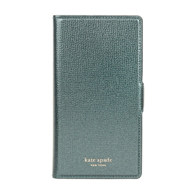 約15×8×15ハードケース新品 ケイトスペード kate spade スマートフォンケース SYLVIA MAGNETIC FOLIO ダークグリーン 緑