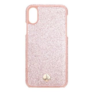 ケイトスペードニューヨーク(kate spade new york)の新品 ケイトスペード kate spade スマートフォンケース GLITTER INLAY ローズゴールド(iPhoneケース)