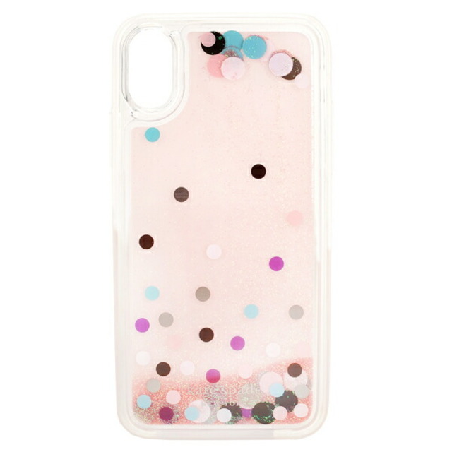 新品 ケイトスペード kate spade スマートフォンケース DISCO DOTS LIQUID GLITTER クリアマルチ