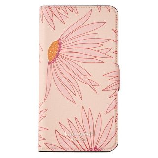 新品 ケイトスペード kate spade スマートフォンケース グランド デイジー マグネティック フォリオ ピンクマルチPVCマグネット式開閉内側