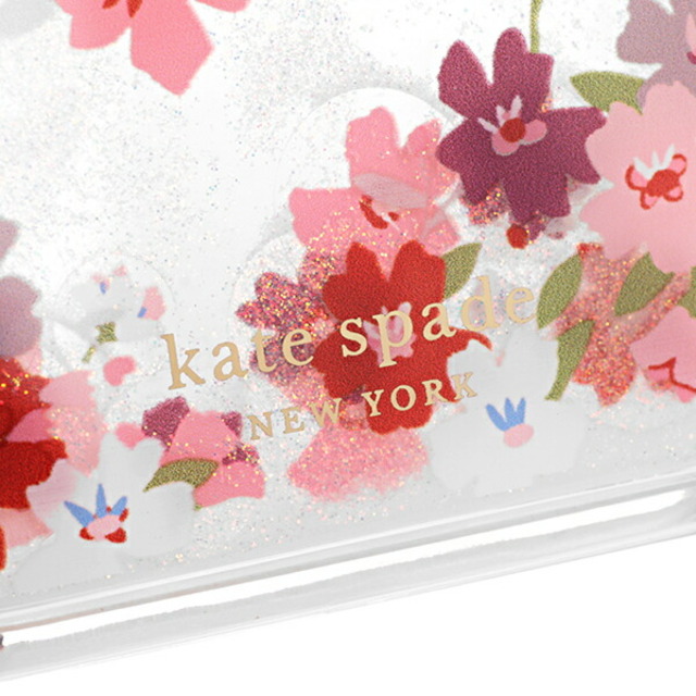 新品 ケイトスペード kate spade スマートフォンケース CHERRY BLOSSOM LIQUID GLITTER クリアマルチ