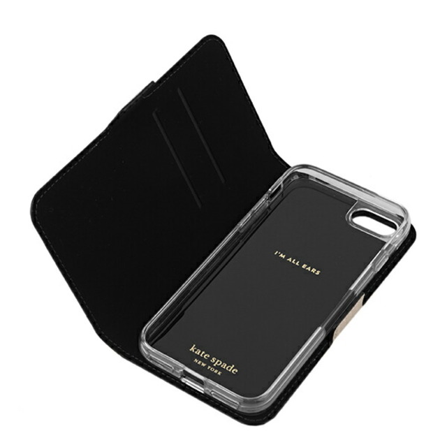 新品 ケイトスペード kate spade スマートフォンケース SPENCER MAGNETIC FOLIO ウォームベージュ/ブラック