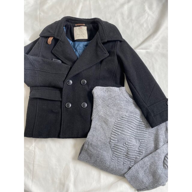 ZARA KIDS(ザラキッズ)のZARA コート　セーター　セット　110cm キッズ/ベビー/マタニティのキッズ服男の子用(90cm~)(コート)の商品写真