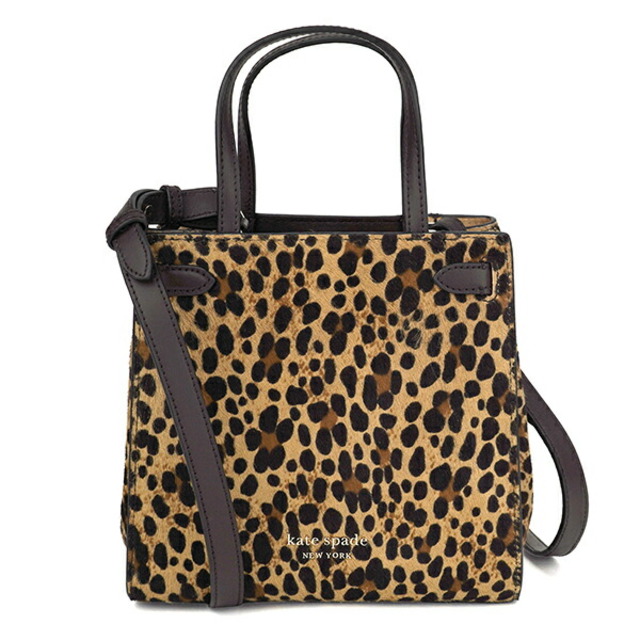 新品 ケイトスペード kate spade ハンドバッグ LEOPARD HAIRCALF SMALL SATCHEL マルチ