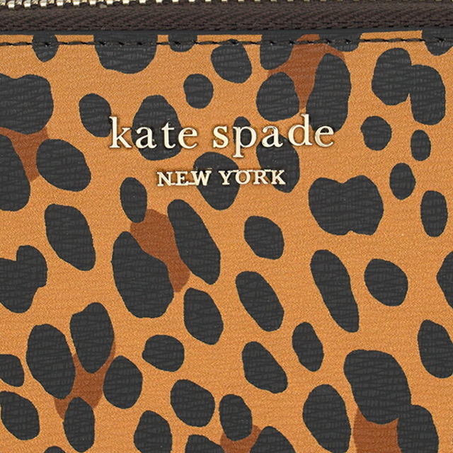 新品 ケイトスペード kate spade 長財布(ラウンドファスナー) レオパード ジップ アラウンド コンチネンタル ウォレット マルチ
