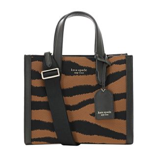 ケイトスペードニューヨーク(kate spade new york)の新品 ケイトスペード kate spade トートバッグ タイガー ジャカード スモール トート ブラウン 茶 ブラック 黒(トートバッグ)