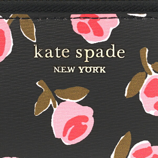 新品 ケイトスペード kate spade 長財布(ラウンドファスナー) ジップ アラウンド コンチネンタル ウォレット ブラック 黒 ピンク