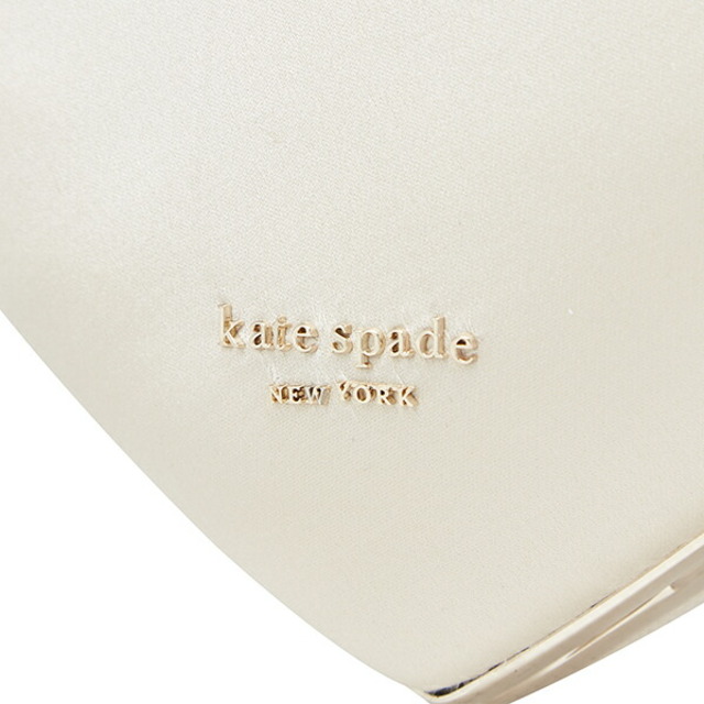 新品 ケイトスペード kate spade クラッチ・セカンドバッグ 3D ハート クラッチ ホワイト ゴールド