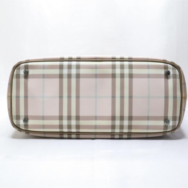 BURBERRY バーバリー トートバッグ ノバチェック PVC レザー ピンク BURBERRY バーバリー トートバッグ ノバチェック PVC レザー ピンク