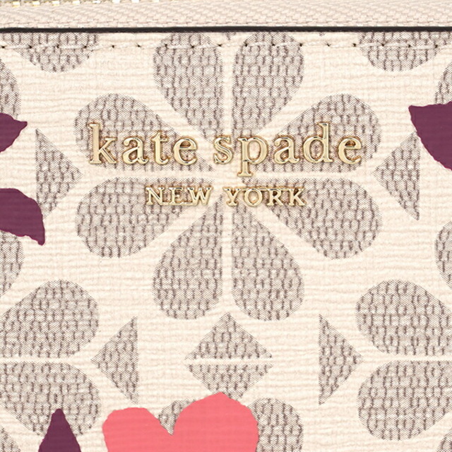 新品 ケイトスペード kate spade 長財布(ラウンドファスナー) ジップ アラウンド コンチネンタル ウォレット ベージュ ピンク系