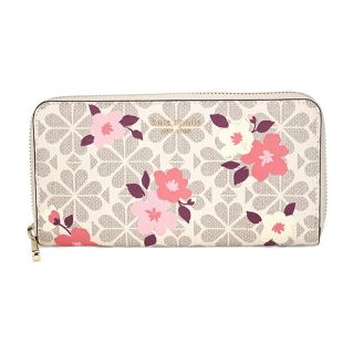 ケイトスペードニューヨーク(kate spade NEW YORK)の新品 ケイトスペード kate spade 長財布(ラウンドファスナー) ジップ アラウンド コンチネンタル ウォレット ベージュ ピンク系(財布)