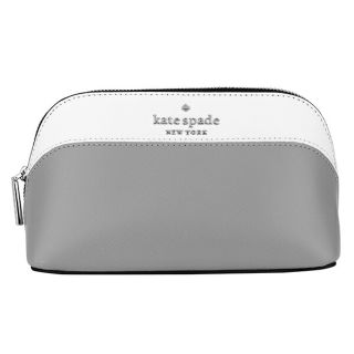 ケイトスペードニューヨーク(kate spade new york)の新品 ケイトスペード kate spade ポーチ スモール コスメティック ケース グレー ホワイト 白(ポーチ)