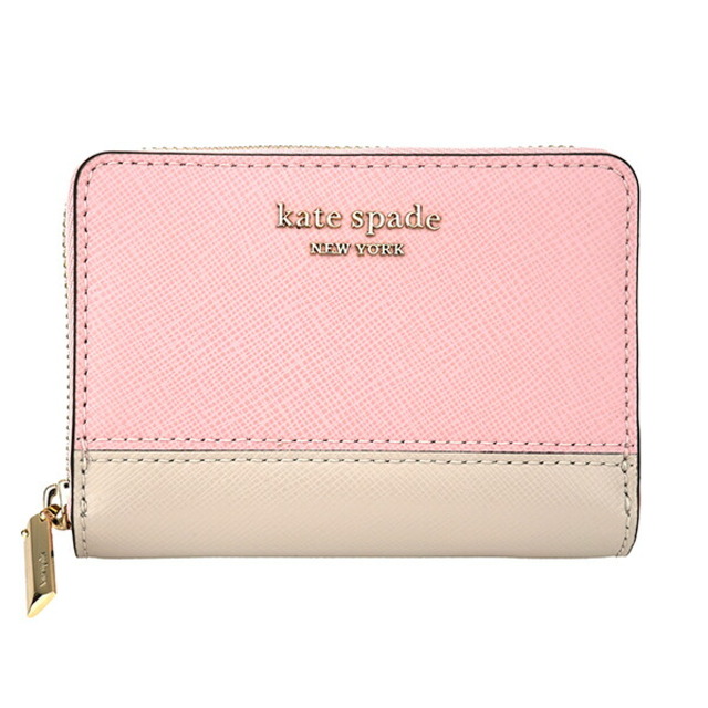 新品 ケイトスペード kate spade カードケース ジップ カード ケース チュチュピンク/クリスプリネン 話題の人気 40.0%割引 