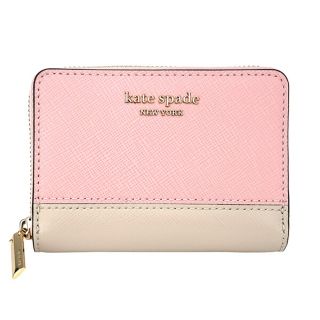 ケイトスペードニューヨーク(kate spade new york)の新品 ケイトスペード kate spade カードケース ジップ カード ケース チュチュピンク/クリスプリネン(名刺入れ/定期入れ)