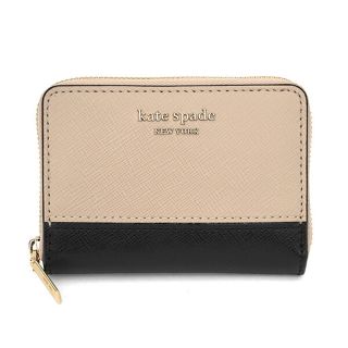 ケイトスペードニューヨーク(kate spade new york)の新品 ケイトスペード kate spade カードケース ブランドグッズ ウォームベージュ/ブラック(名刺入れ/定期入れ)