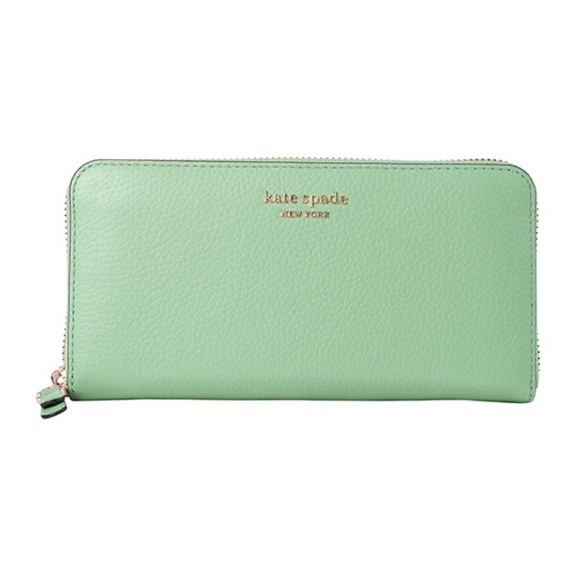 kate spade new york(ケイトスペードニューヨーク)の新品 ケイトスペード kate spade 長財布(ラウンドファスナー) ジップ アラウンド コンチネンタル ウォレット ローレルグリーン レディースのファッション小物(財布)の商品写真