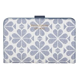 ケイトスペードニューヨーク(kate spade new york)の新品 ケイトスペード kate spade 2つ折り財布 コンパクト ウォレット グレー ブルーグレー マルチ(財布)