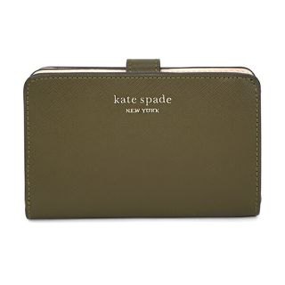 ケイトスペードニューヨーク(kate spade new york)の新品 ケイトスペード kate spade 2つ折り財布 コンパクト ウォレット カーキ グリーン(財布)