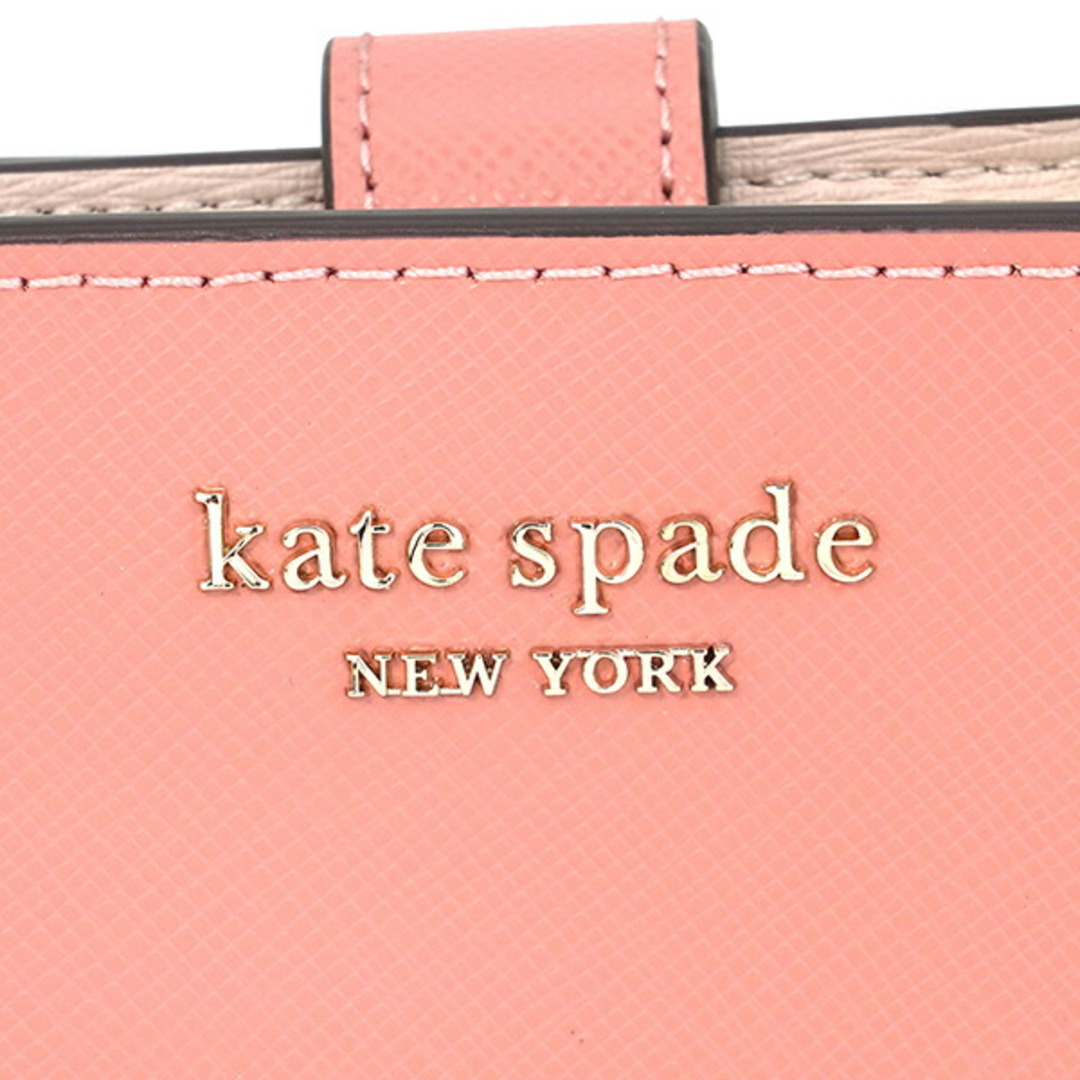 新品 ケイトスペード kate spade 2つ折り財布 コンパクト ウォレット ピンク