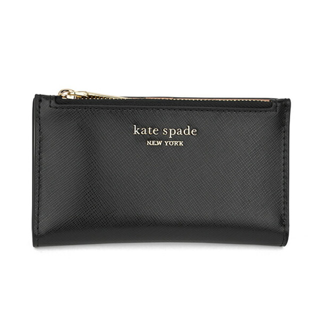 新品 ケイトスペード kate spade 2つ折り財布 スリム バイフォールド ウォレット ブラック約H8×W14×D2本体重量