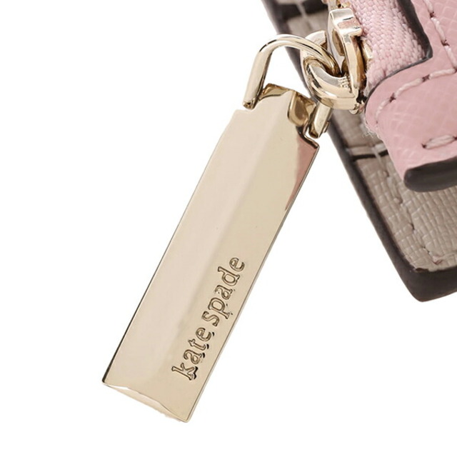 kate spade new york(ケイトスペードニューヨーク)の新品 ケイトスペード kate spade 2つ折り財布 スリム バイフォールド ウォレット チュチュピンク/クリスプリネン レディースのファッション小物(財布)の商品写真