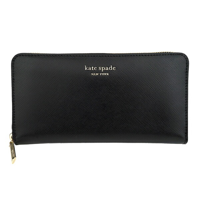 新品 ケイトスペード kate spade 長財布(ラウンドファスナー) ジップ アラウンド コンチネンタル ウォレット ブラック | フリマアプリ  ラクマ