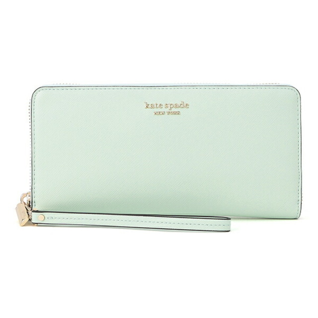 新品 ケイトスペード kate spade 長財布(ラウンドファスナー) TRAVEL WALLET クリスタルブルー