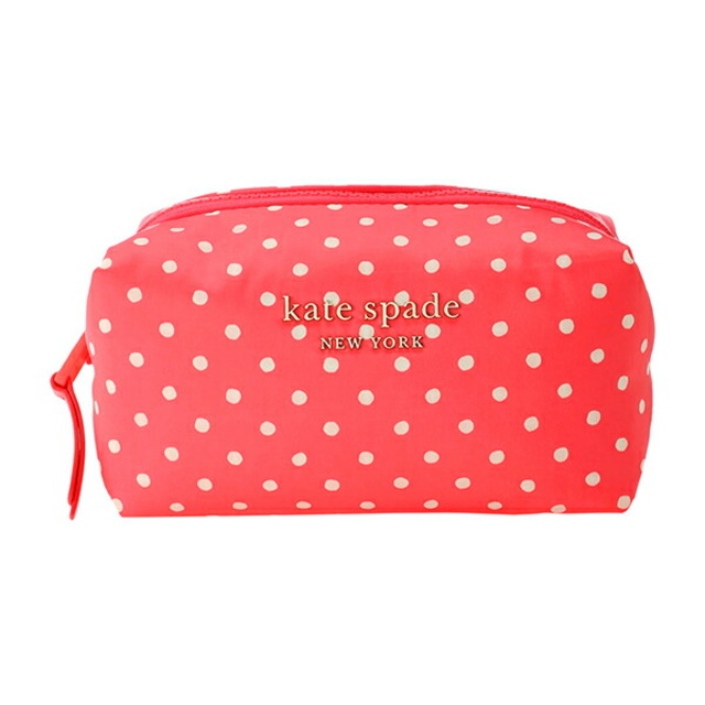 新品 ケイトスペード kate spade ポーチ ドット コスメティック ミディアム ピーチメルバマルチ