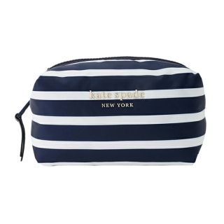 ケイトスペードニューヨーク(kate spade new york)の新品 ケイトスペード kate spade ポーチ ストライプ コスメティック ミディアム スクイッドインクマルチ(ポーチ)