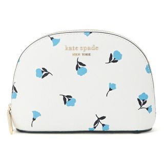 ケイトスペードニューヨーク(kate spade new york)の新品 ケイトスペード kate spade ポーチ DAINTY BLOOM SMALL DOME COSMETIC オプティックホワイトマルチ(ポーチ)