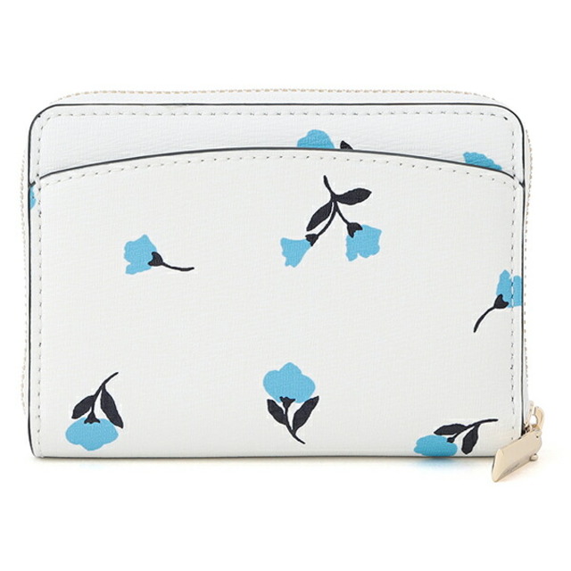 kate spade new york(ケイトスペードニューヨーク)の新品 ケイトスペード kate spade カードケース DAINTY BLOOM ZIP CARD CASE オプティックホワイトマルチ レディースのファッション小物(名刺入れ/定期入れ)の商品写真