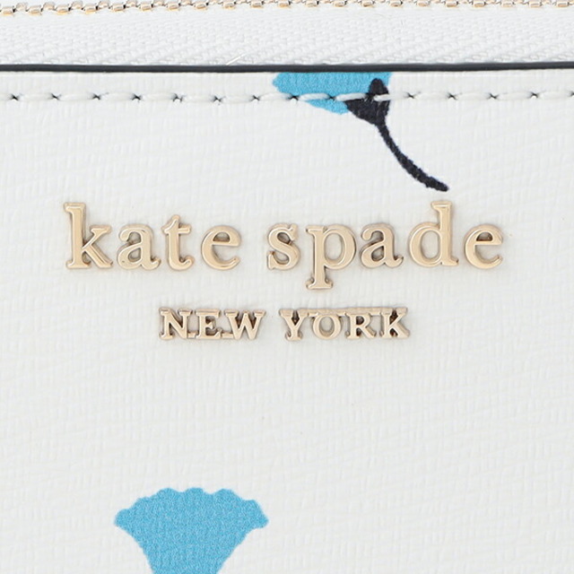 kate spade new york(ケイトスペードニューヨーク)の新品 ケイトスペード kate spade カードケース DAINTY BLOOM ZIP CARD CASE オプティックホワイトマルチ レディースのファッション小物(名刺入れ/定期入れ)の商品写真