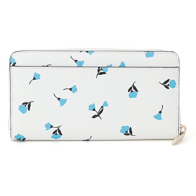 新品 ケイトスペード kate spade 長財布(ラウンドファスナー) DAINTY BLOOM ZIP AROUND CONTINENTAL WALLET オプティックホワイトマルチ