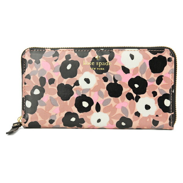 約105×195×25本体重量新品 ケイトスペード kate spade 長財布(ラウンドファスナー) FLORAL LACEY ライトオーナチュレル