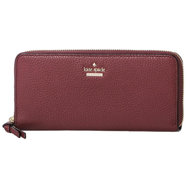 新品 ケイトスペード kate spade 長財布(ラウンドファスナー) LINDSEY リンジー ダークレッド系 赤約165gFIGJAM本体