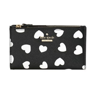 ケイトスペードニューヨーク(kate spade new york)の新品 ケイトスペード kate spade カードケース HEARTS MIKEY ハート マイキー ブラック/クリーム(名刺入れ/定期入れ)