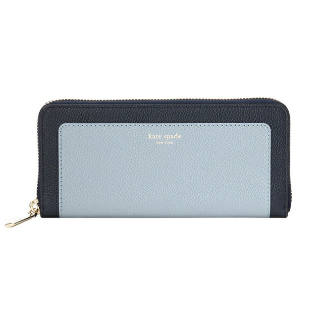 約9×19×22本体重量新品 ケイトスペード kate spade 長財布(ラウンドファスナー) SLIM CONTINENTAL WALLET ホライズンブルーマルチ