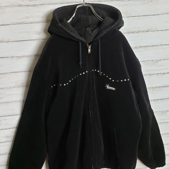 になります Supreme - シュプリーム ベロア スタッズ ブルゾン ボア
