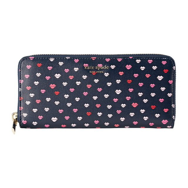 約9×195×2本体重量新品 ケイトスペード kate spade 長財布(ラウンドファスナー) SLIM CONTINENTAL WALLET ネイビー マルチ