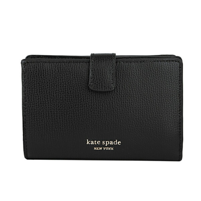 約9×14×3本体重量新品 ケイトスペード kate spade 2つ折り財布 MEDIUM BIFOLD WALLET ブラック