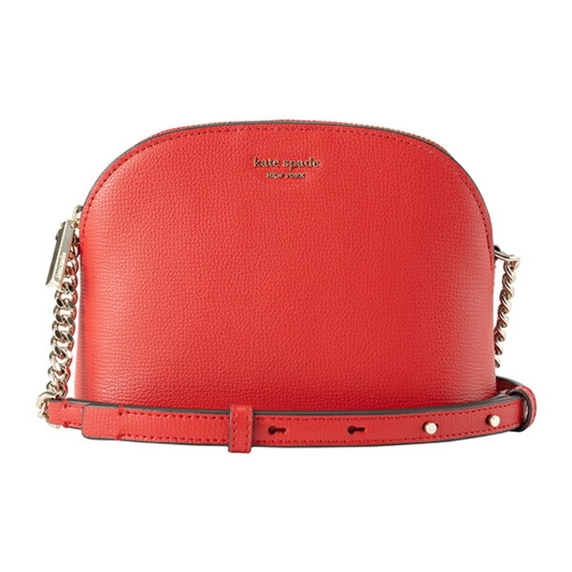 ファスナーポケット×1外側新品 ケイトスペード kate spade ショルダーバッグ SMALL DOME CROSSBODY ホットチリ