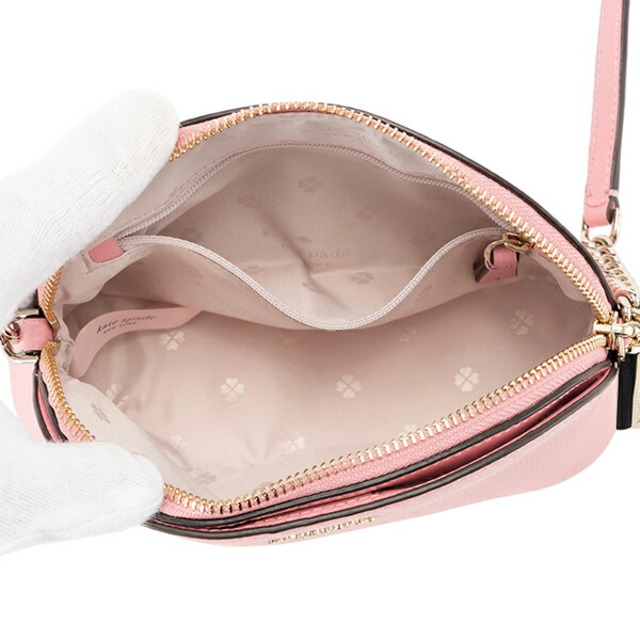 レザーファスナー式開閉内側新品 ケイトスペード kate spade ショルダーバッグ SMALL DOME CROSSBODY ロココピンク