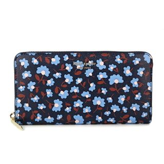 ケイトスペードニューヨーク(kate spade NEW YORK)の新品 ケイトスペード kate spade 長財布(ラウンドファスナー) ZIP AROUND CONTINENTAL WALLET ブレイザーブルーマルチ(財布)