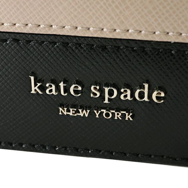 新品 ケイトスペード kate spade 3つ折り財布 ミニ トライフォールド ウォレット ウォームベージュ/ブラック 7