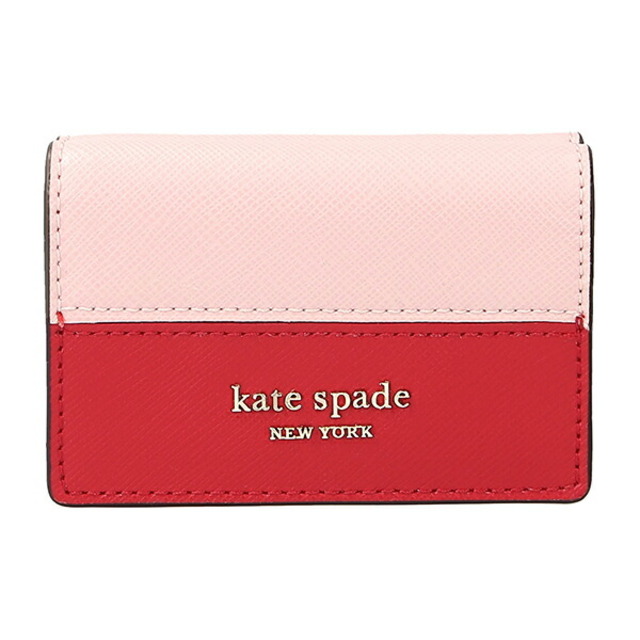 新品 ケイトスペード kate spade 3つ折り財布 ミニ トライフォールド ウォレット ホットチリマルチ