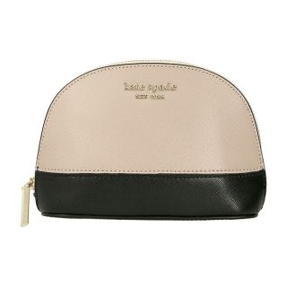 ケイトスペードニューヨーク(kate spade new york)の新品 ケイトスペード kate spade ポーチ スモール ドーム コスメティック ウォームベージュ/ブラック(ポーチ)