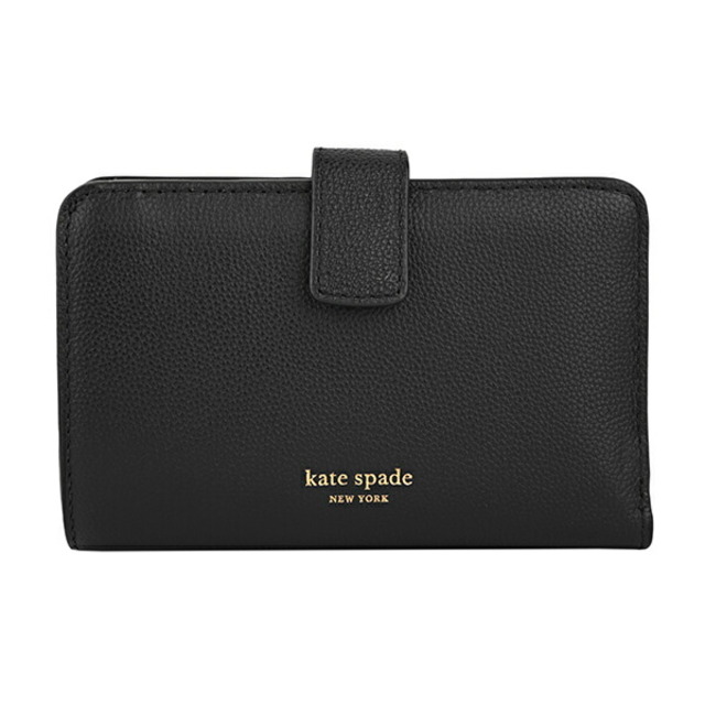 新品 ケイトスペード kate spade 2つ折り財布 COMPACT WALLET ブラック