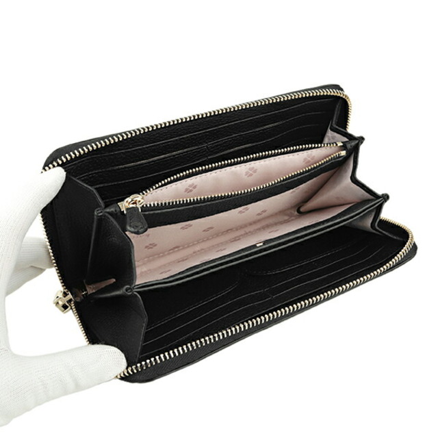 新品 ケイトスペード kate spade 長財布(ラウンドファスナー) ZIP AROUND CONTINENTAL WALLET ブラック